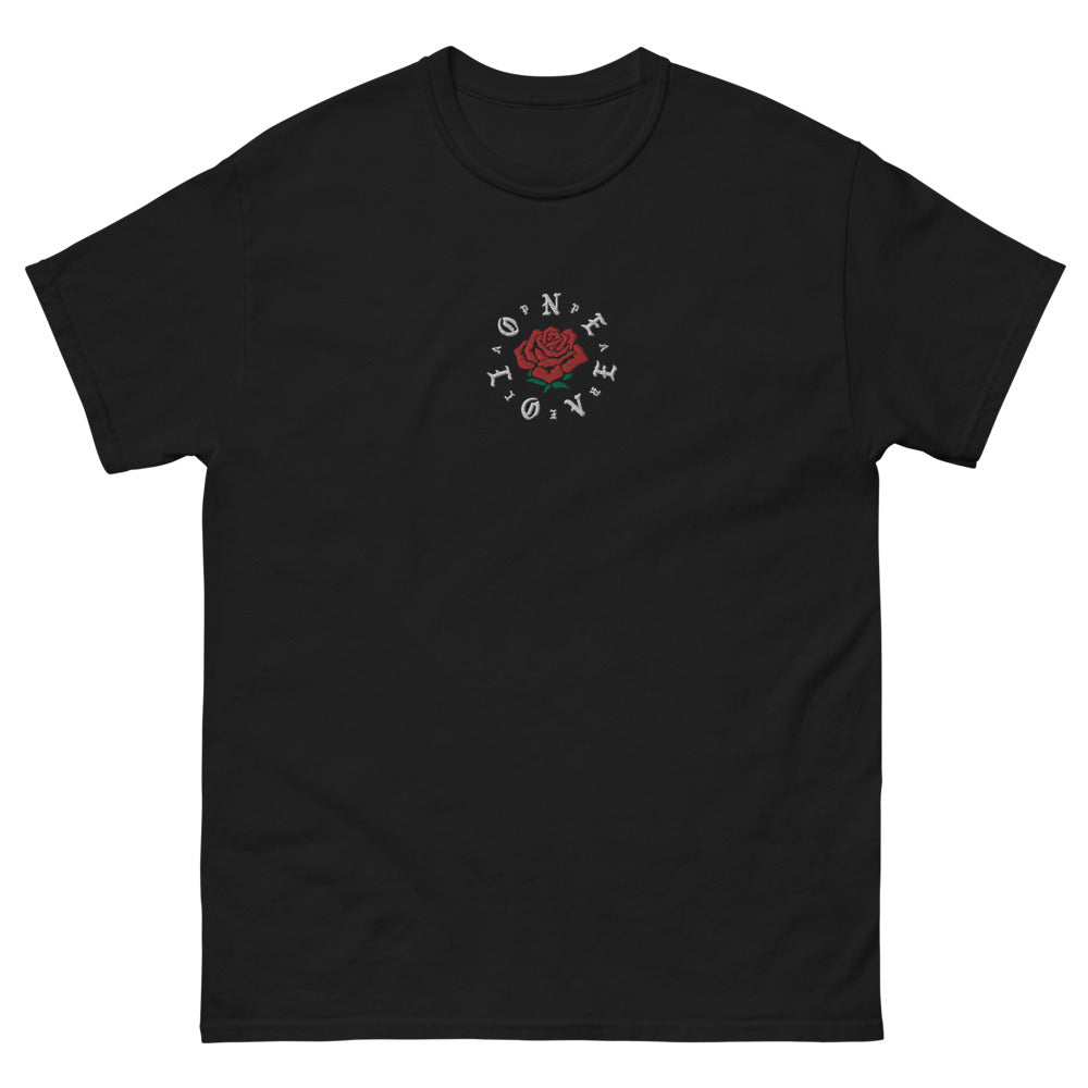 EMBROIDERED ROSE T