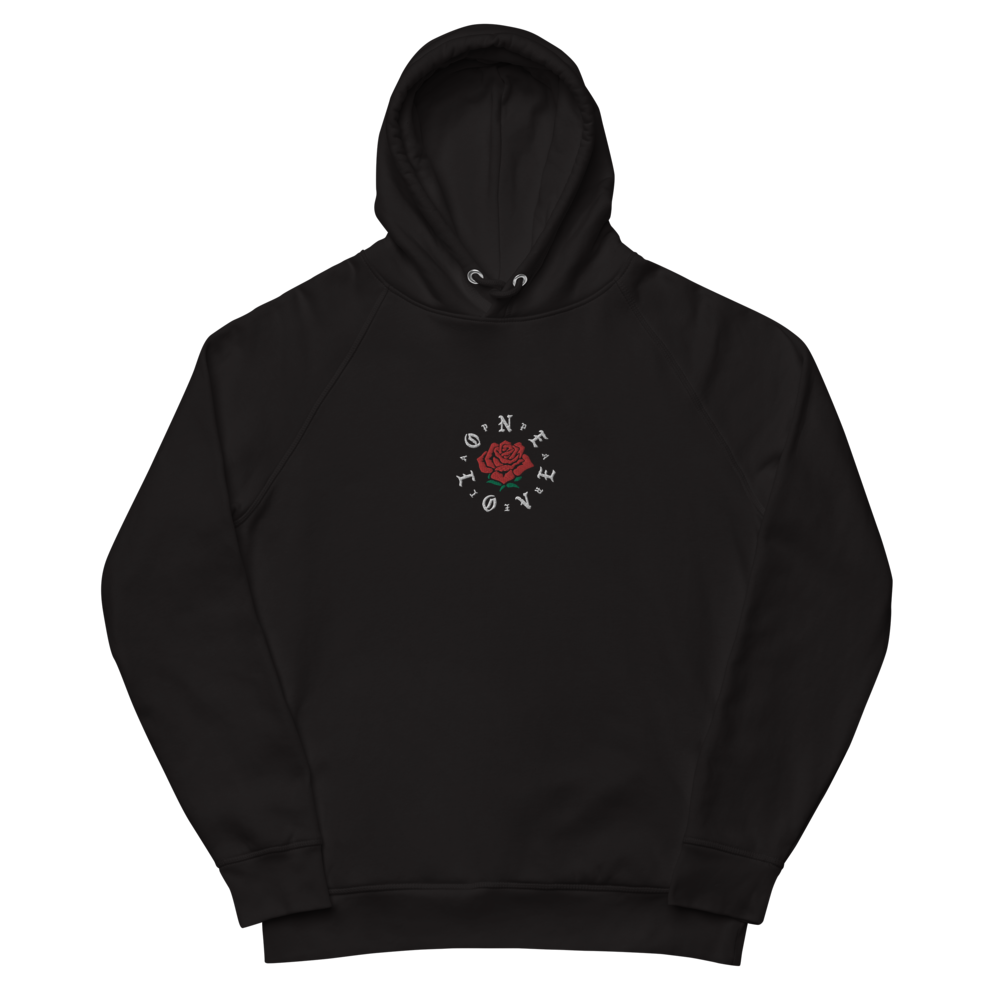 EMBROIDERED ROSE HOOD